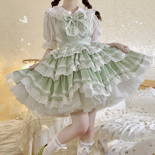 Falda Suspender Desmontable de Tres Secciones, Estilo Medieval Romántico - Image 11