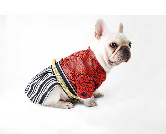 Disfraz de Guerrero Samurái para Perros - Estilo Kimono Japonés - Image 9