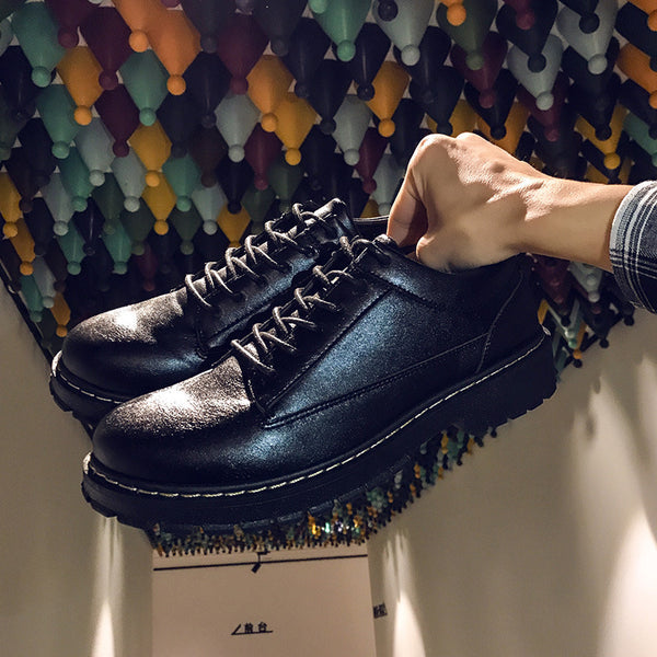 Zapatos Casuales de Cuero Brillante para Hombre