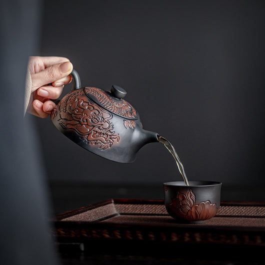 Tetera de Barro Púrpura Año del Dragón - Cerámica Artesanal Xianglong para Té Premium - Image 4