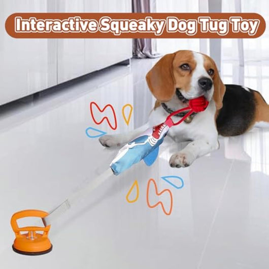 Juguete Interactivo para Perros Forma de Tiburón con Ventosa y Sonido Chirriante - Image 5