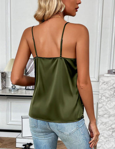Blusa Tipo Tank Top de Seda con Tirantes Ajustables para Mujer - Image 21