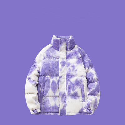 Abrigo de Invierno Tie-dye en Pana de Algodón para Hombre - Image 2