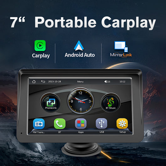 Autoestéreo Portátil 7" con CarPlay Inalámbrico, Android Auto y Bluetooth 5.0 - Image 6