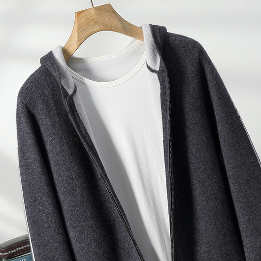 Cardigan de Cashmira para Hombre con Cuello Alto y Cierre - Otoño e Invierno - Image 4