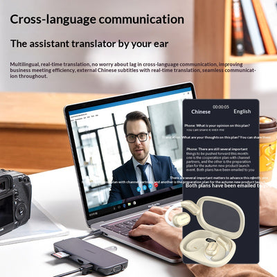 Auriculares Traductores Inteligentes Y16 - Traductor Chino-Inglés Binaural con IA - Image 4
