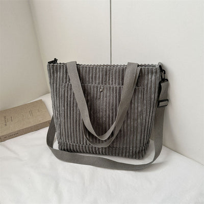 Bolso Bandolera de Pana con Gran Capacidad para Viajeros - Image 10