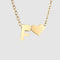 Simple Heart-shaped Letter Pendant Women's Dorado-plated Necklace Clavicle Chain Dorado F