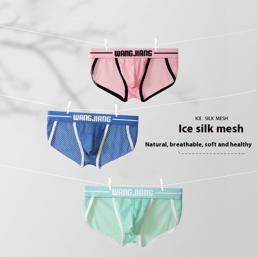 Calzoncillos Triangle Transpirables de Seda Helada para Hombre - Image 3