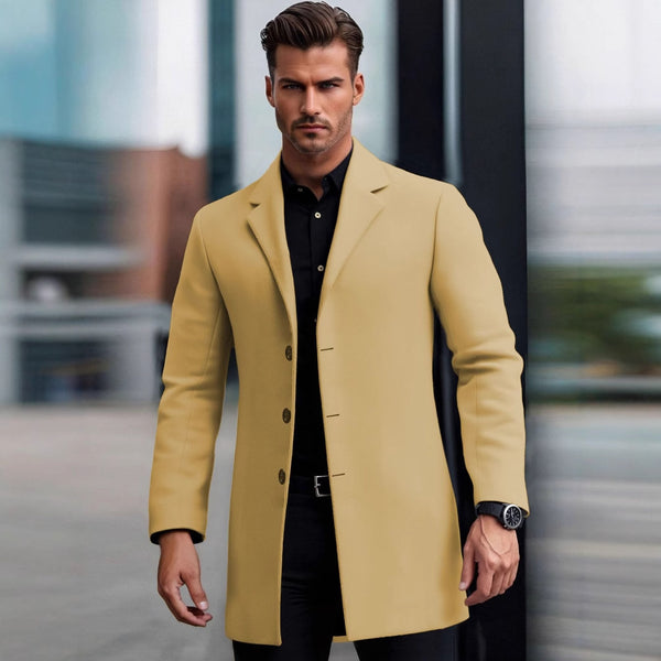 Abrigo Slim Fit con Solapa Europea - Corte Moderno y Elegante