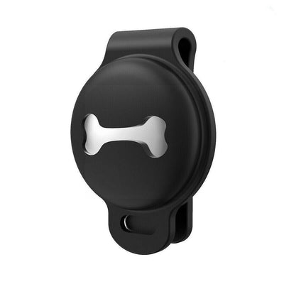 Pink silicone protective cover for a locator tracker, featuring a bone-shaped cutout and an attachment loop. - Image 8