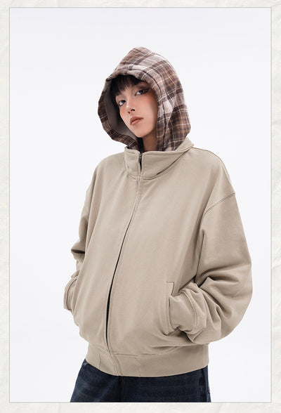 Sudadera con Capucha de Franela a Cuadros para Mujer - Image 17