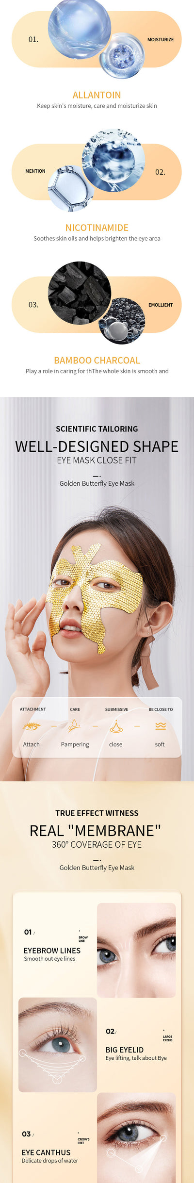 Parches Hidratantes para Ojos con Oro Coloidal y Efecto Mariposa - Image 8