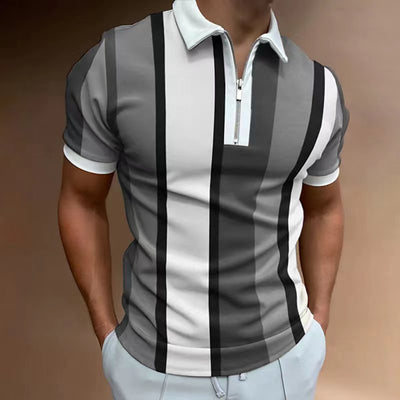 Polo Slim Fit a Rayas con Solapa Clásica para Hombre - Image 4
