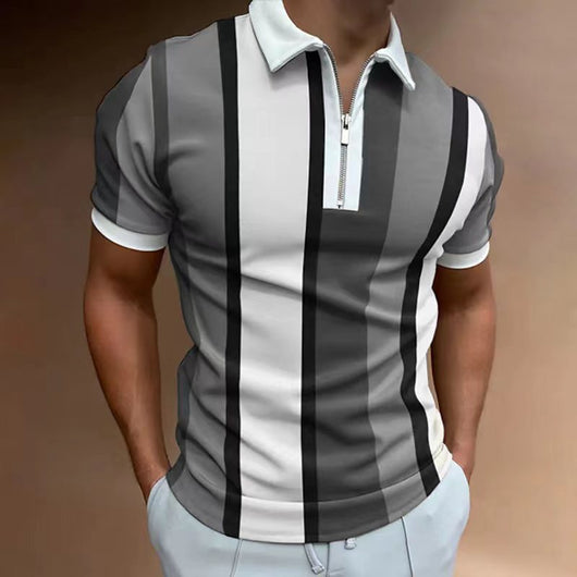 Polo Slim Fit a Rayas con Solapa Clásica para Hombre - Image 4