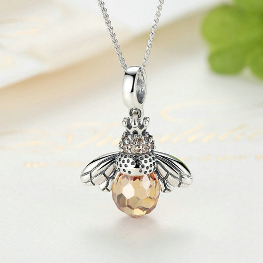 Collar de Plata S925 con Cristal - Diseño Europeo y Americano