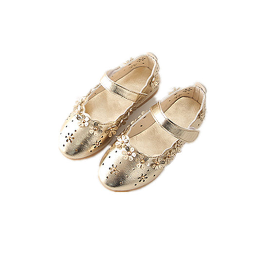 Zapatos Infantiles de Cuero con Flores Caladas - Suela Suave Princesa - Image 8