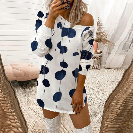 Vestido Estampado de Leopardo con Hombro Descubierto y Mangas Largas - Image 5