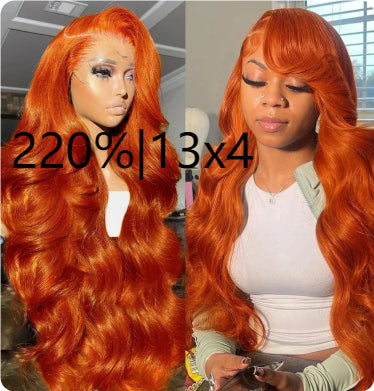Diadema de Cabello Rizado Ondulado Naranja - Extensión Capilar Voluminosa Tipo Real - Image 6