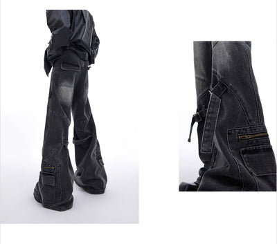 Pantalones Skinny Desgastados con Parches y Diseño Vintage - Image 10