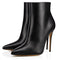 Botines de Tacón Alto Puntiagudo para Mujer - Estilo Europeo Tallas Grandes Negro y Blanco
