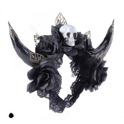 Diadema Gótica Retro con Cuernos - Accesorios para Fiesta de Halloween - Image 7