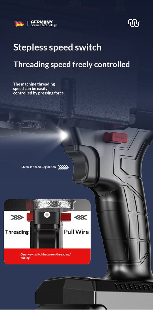 Máquina Enhebrador de Cable Automática Brushless con Batería de Litio para Electricistas - Image 17