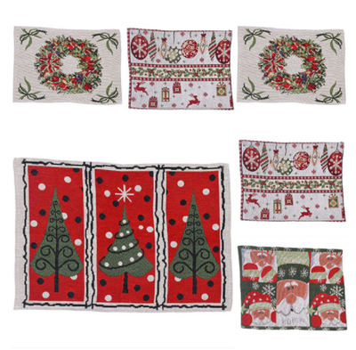 Manteles Individuales de Tela Tejida para Decoración Navideña - Image 10