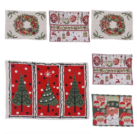 Manteles Individuales de Tela Tejida para Decoración Navideña - Image 10