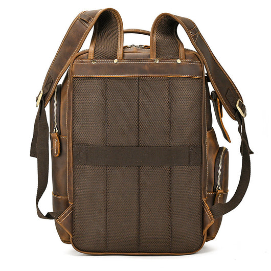 Mochila Ejecutiva de Cuero Genuino Retro - Capacidad Grande para Laptop 15 pulgadas - Image 16
