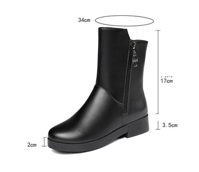 Botas de Mujer con Tacón Grueso y Forro de Terciopelo Acolchado - Image 9