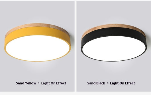 Lámpara de Techo Redonda de Madera - Iluminación Cálida para Dormitorio y Sala - Image 34