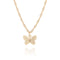 Metal Butterfly Tassel Pendant Women's Clavicle Dorado Single butterfly