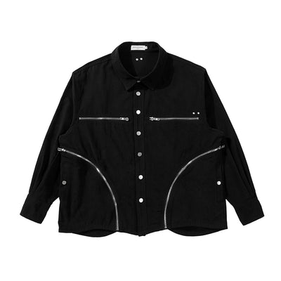 Camisa Manga Larga Oversize con Cierre Grande - Estilo Trendy - Image 3
