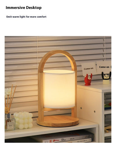 Lámpara Nocturna Minimalista de Madera con Control Remoto y Carga Inalámbrica - Image 8