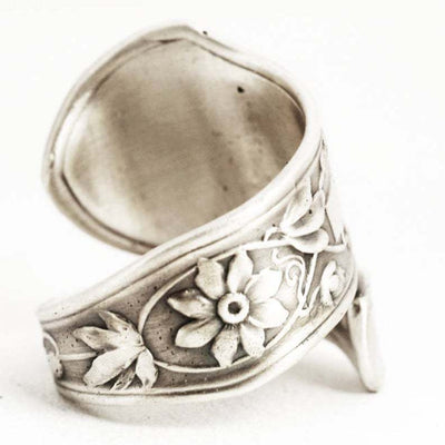 Anillo de Cruz con Flor Militar Ajustable - Image 2