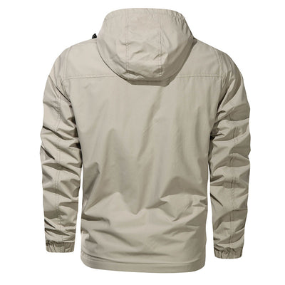 Chaqueta Impermeable con Capucha para Hombre Talla Grande Secado Rápido - Image 5