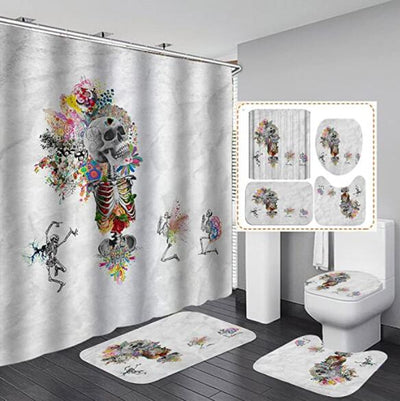 Cortina de Baño Halloween Impresa Gruesa e Impermeable - Image 9