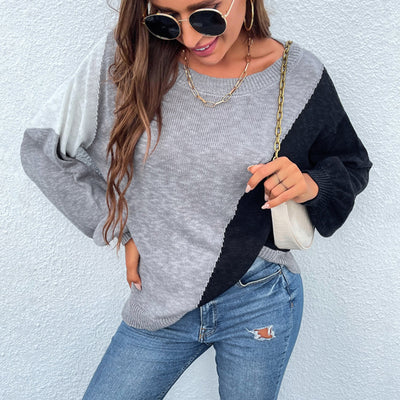 Suéter Asimétrico con Detalles de Color para Mujer - Image 16
