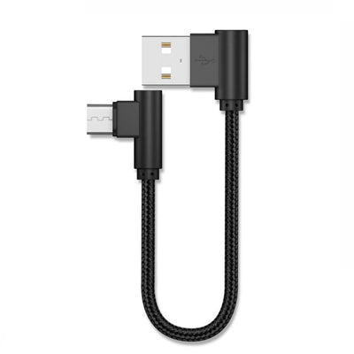 Cable de Carga Micro USB Acodado 90° Trenzado Reforzado 20cm - Image 4