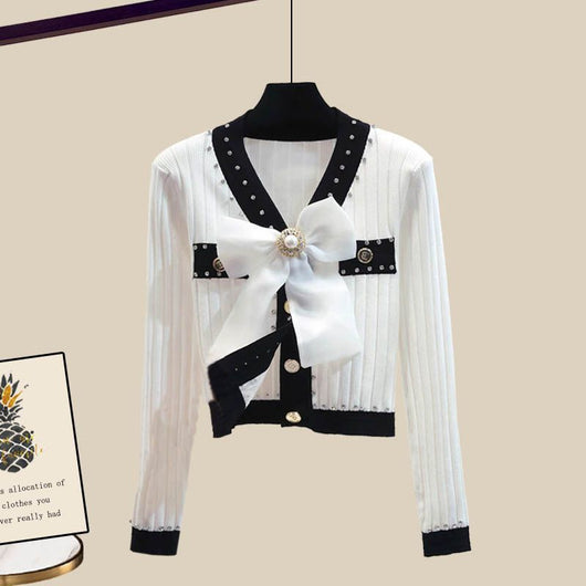 Conjunto Otoñal para Mujer Talla Grande con Detalle de Moño - Image 5