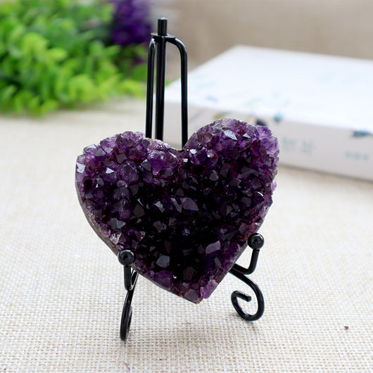 Ornamento Corazón de Amatista - Pequeño Talismán del Amor