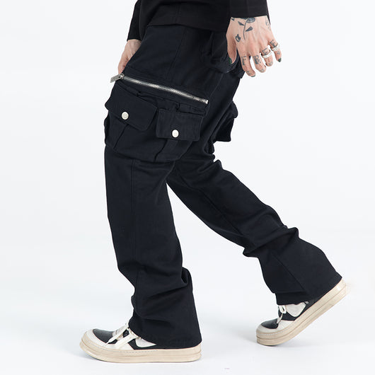 Overol Slim Fit con Doble Cierre y Múltiples Bolsillos para Hombre - Image 10