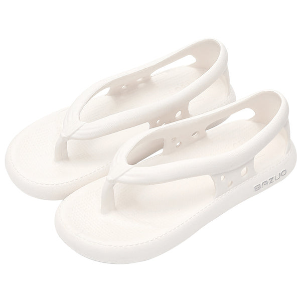 Chanclas de Verano para Mujer con Suela Gruesa y Colores Sólidos
