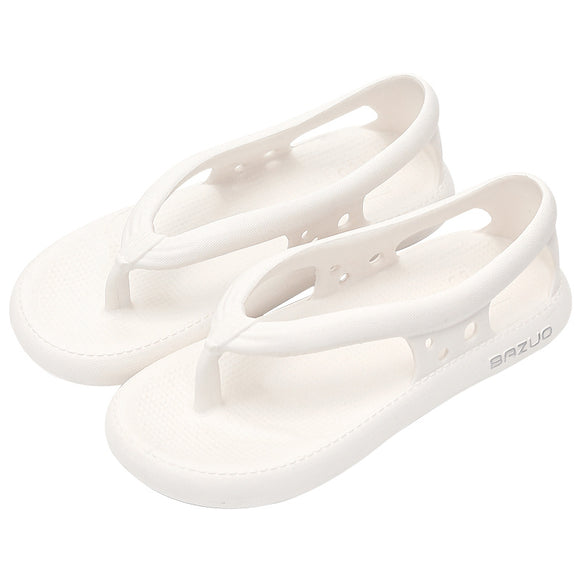 Chanclas de Verano para Mujer con Suela Gruesa y Colores Sólidos