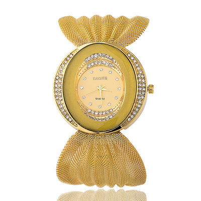 Reloj de Moda para Mujer con Malla Dorada y Plateada - Image 6