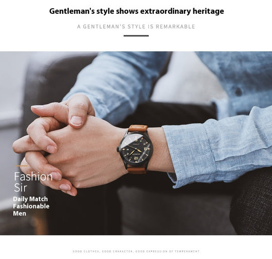 Reloj Mecánico Automático Retro Cuero Genuino Estilo Ejecutivo - Image 10