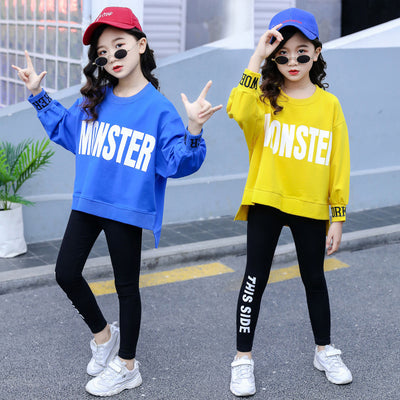 Conjunto Infantil: Suéter Estampado con Letras y Leggings Tejidos - Image 10