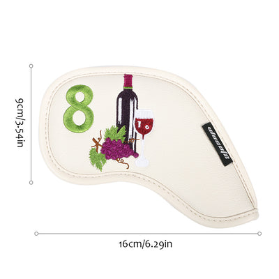 Funda Protectora Premium para Hierros de Golf con Diseño Patrón Vino - Image 29