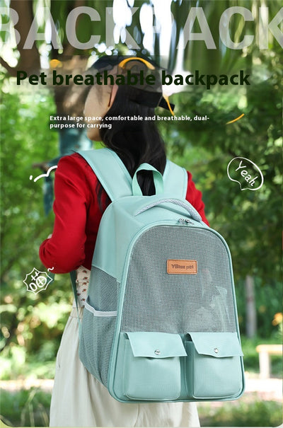 Mochila Transportadora Respirable para Mascotas - Gran Capacidad y Plegable - Image 20